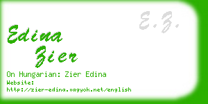 edina zier business card